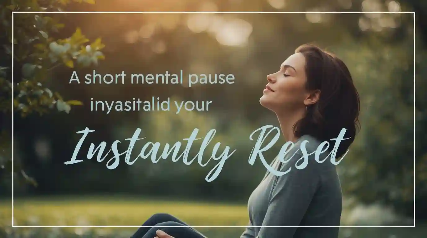 A Short Mental Pause to Instantly Reset Your Clarity