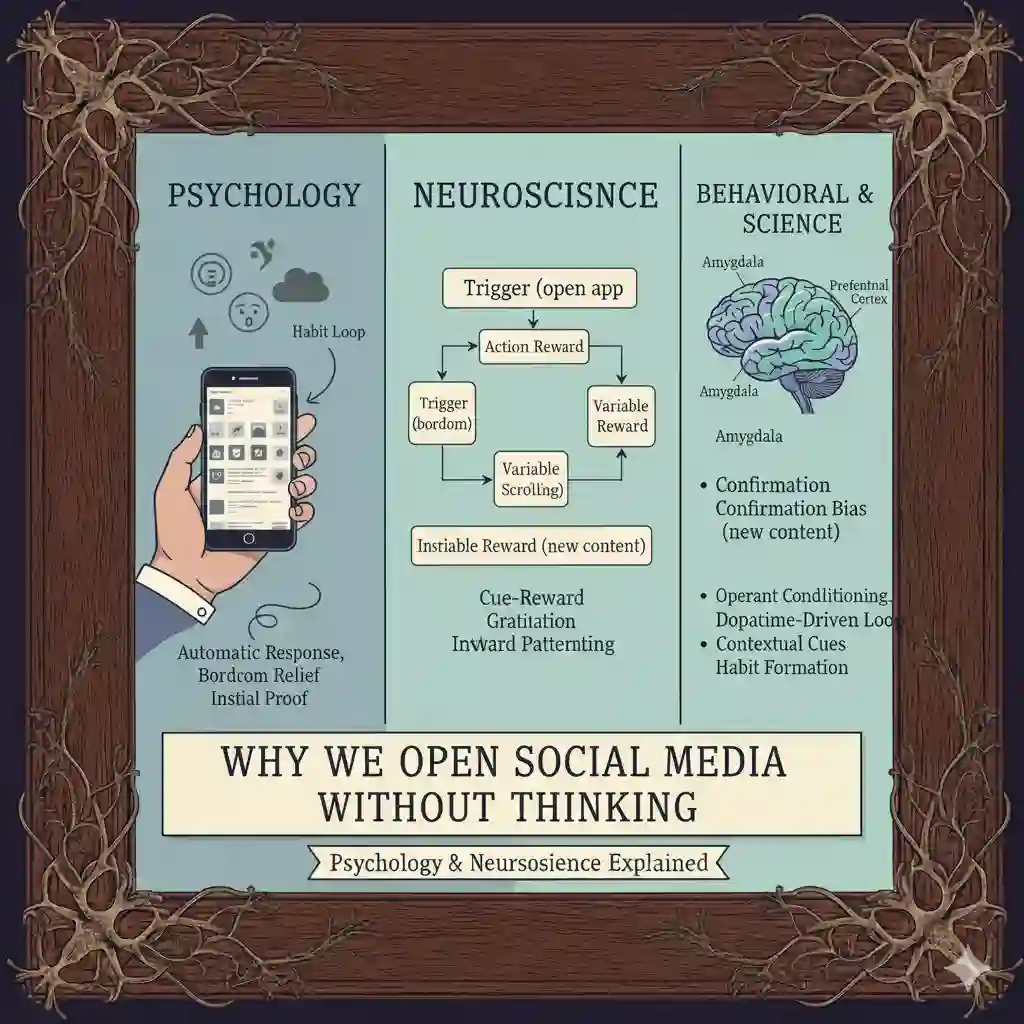 Why We Open Social Media Without Thinking – Psychology & Behavioral Science