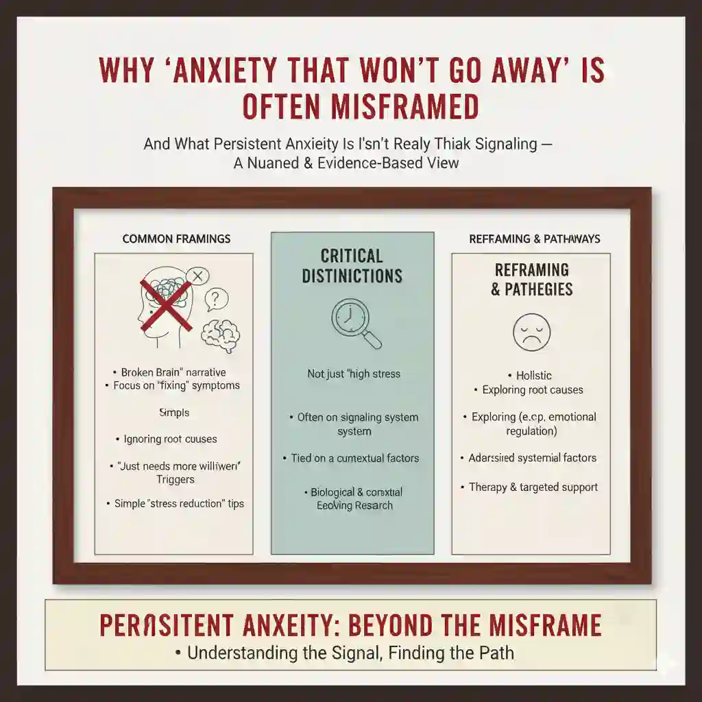 Why 'Anxiety That Won’t Go Away' Is Often Misframed — And What Persistent Anxiety Is Really Signaling