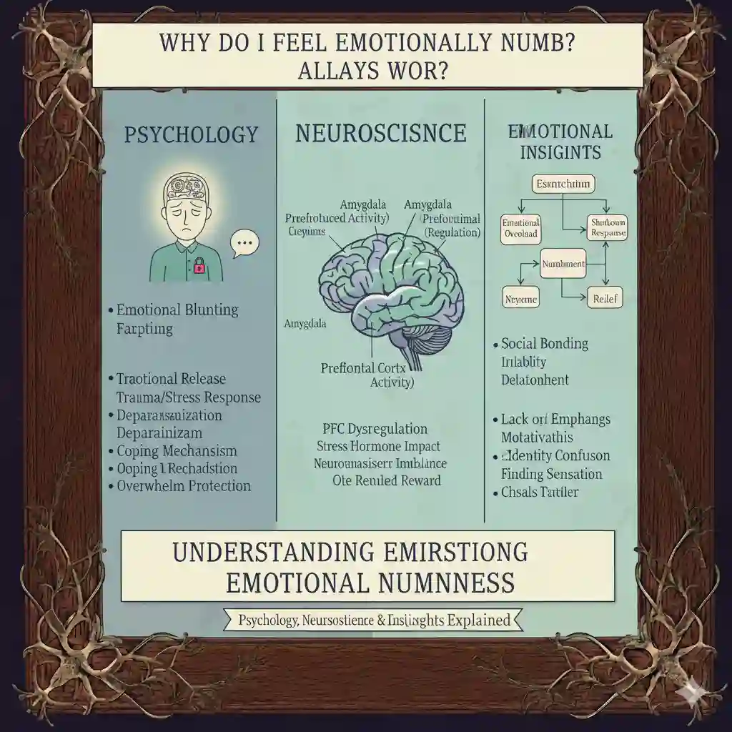 Why Do I Feel Emotionally Numb? Psychological & Neuroscience Insights