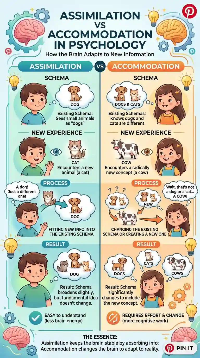 Assimilation vs Accommodation in Psychology — How the Brain Adapts to New Information