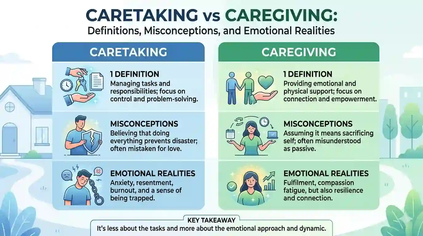 Caretaking vs Caregiving: Definitions, Misconceptions, and Emotional Realities