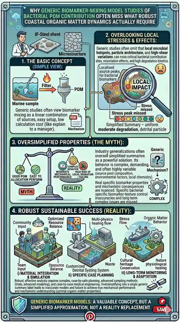 Why Generic Biomarker-Mixing Model Studies of Bacterial POM Contribution Often Miss What Robust Coastal Organic Matter Dynamics Actually Require