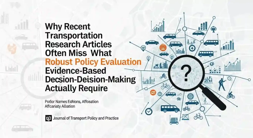 Why Recent Transportation Research Articles Often Miss What Robust Policy Evaluation and Evidence-Based Decision-Making Actually Require