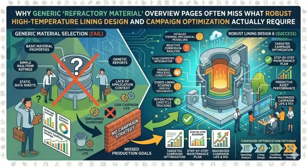 Why Generic Refractory Material Overview Pages Often Miss What Robust High-Temperature Lining Design and Campaign Optimization Actually Require